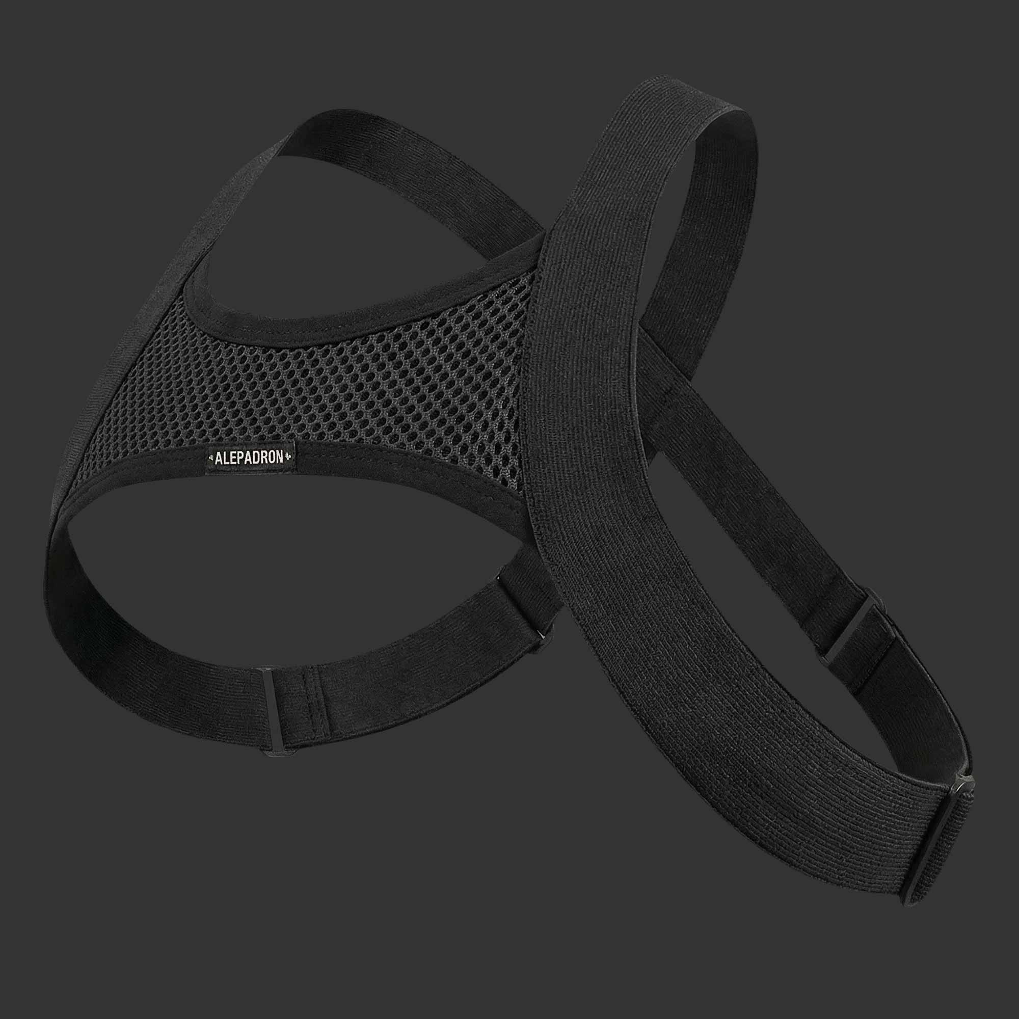 ARNES CON RED HOMBRE color oscuro de diseno industrial. Vista frontal y detalles de confeccion. Alepadron Indumentaria Masculina.