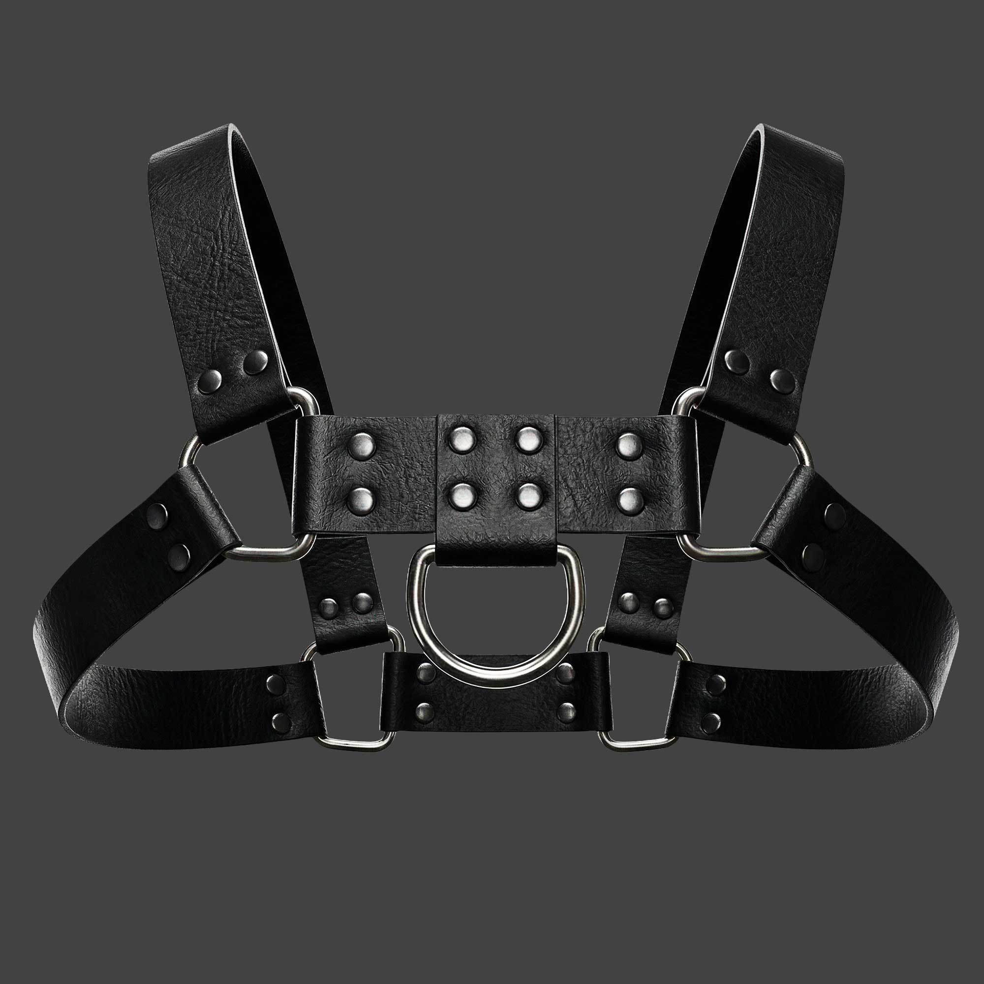 Arnés de pecho cuero rígido Pardus color negro ALEPADRON