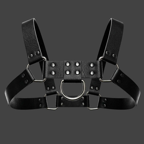 Arnés de pecho cuero rígido Pardus color negro ALEPADRON