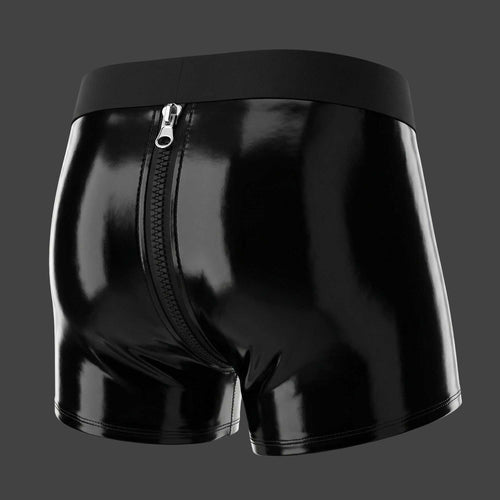Bóxer vinilo con cierre 180° color negro vista trasera ALEPADRON