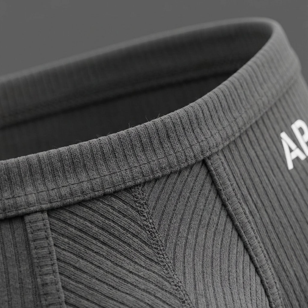 Boxer corto MORLEY. Detalle de tejido morley acanalado. Alepadron.