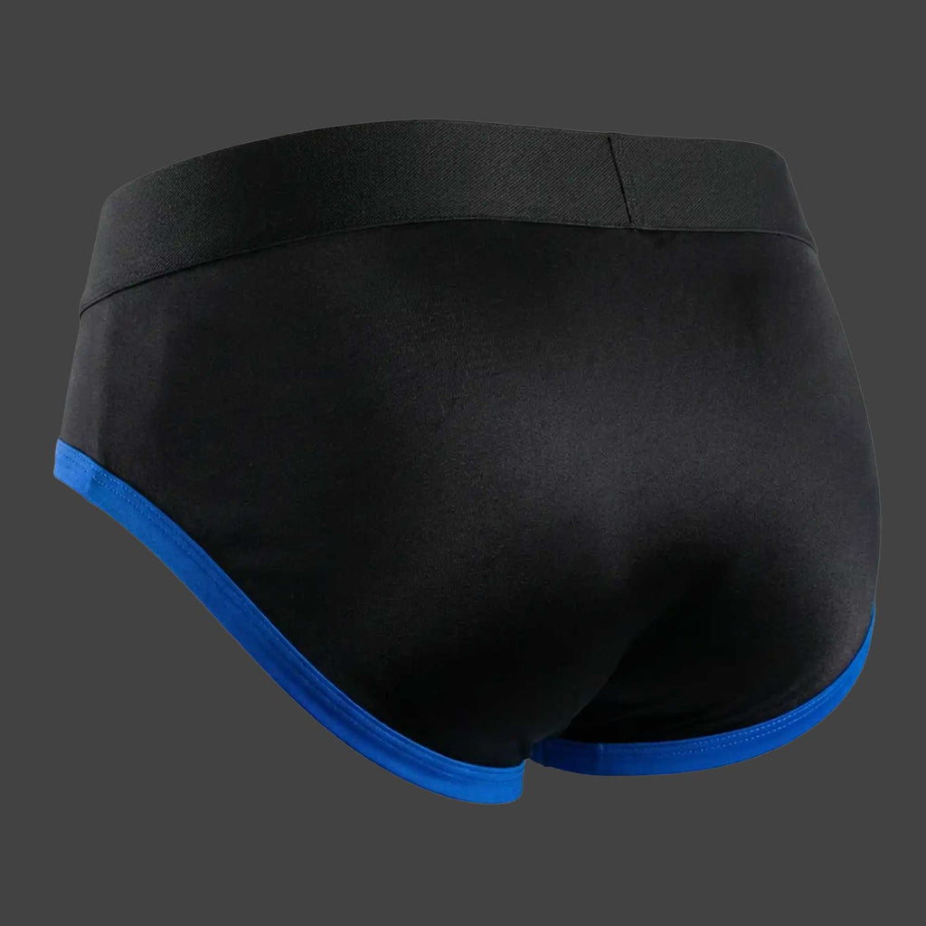 Kinetic brief slip deportivo color negro y azul vista trasera ALEPADRON