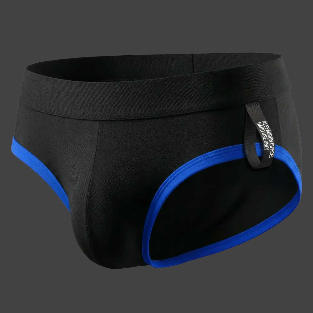 Kinetic brief slip deportivo color negro y azul vista frontal ALEPADRON