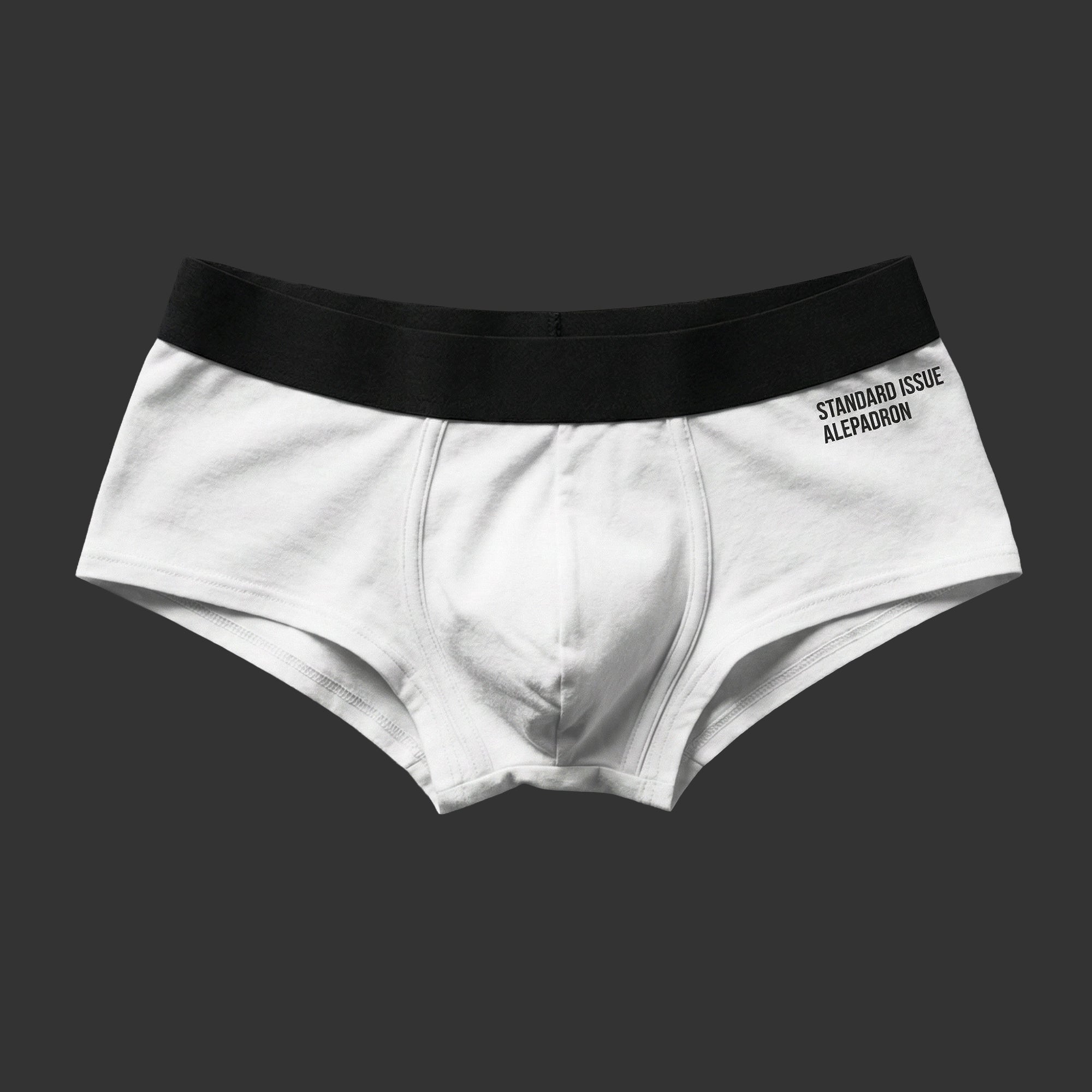 SQUARE TRUNK BOXER ALGODÓN blanco. Vista frontal con corte square y ajuste anatómico. Alepadron.