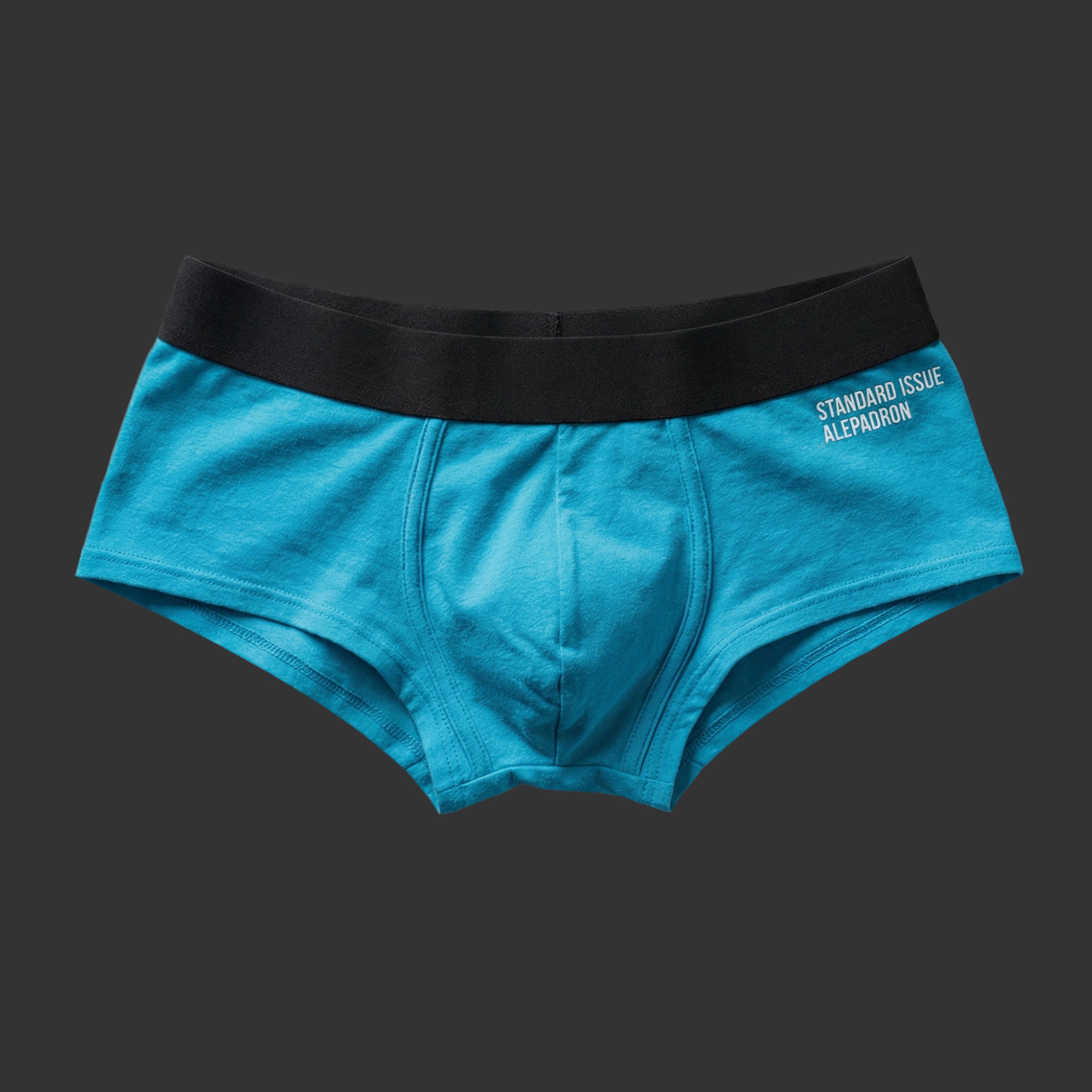 SQUARE TRUNK BOXER ALGODÓN azul. Vista frontal con corte square y ajuste anatómico. Alepadron.