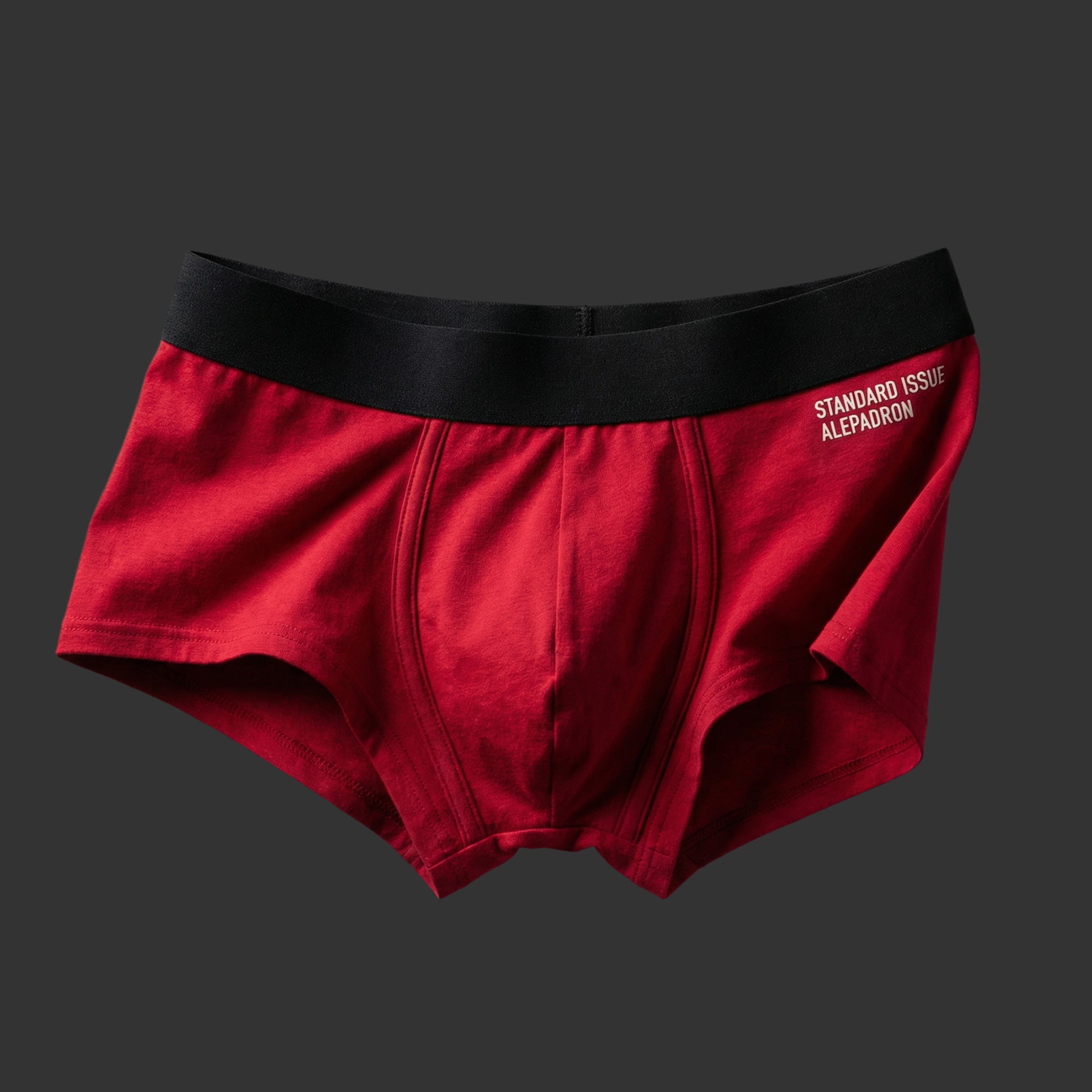 SQUARE TRUNK BOXER ALGODÓN rojo. Vista frontal con corte square y ajuste anatómico. Alepadron.
