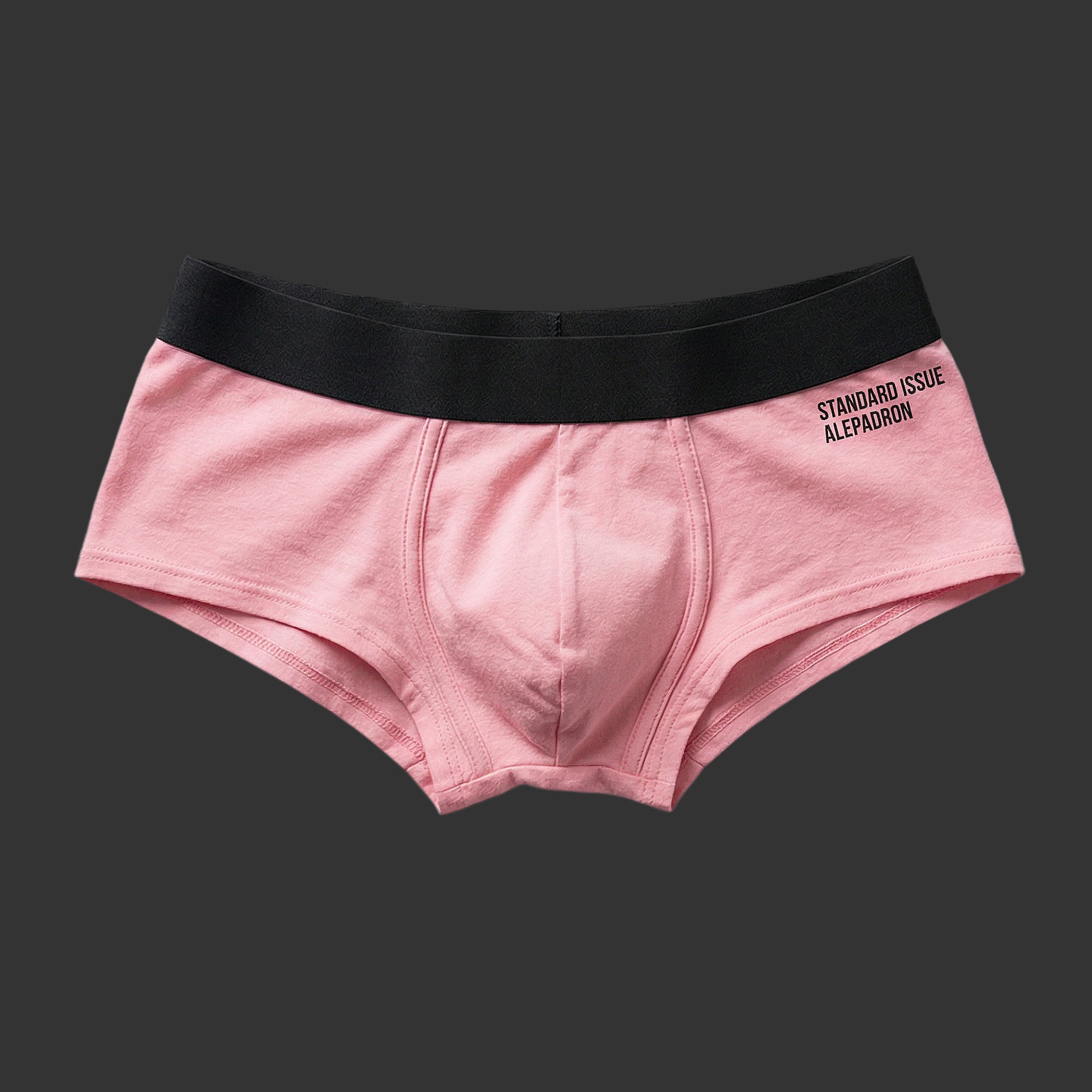 SQUARE TRUNK BOXER ALGODÓN rosa. Vista frontal con corte square y ajuste anatómico. Alepadron.