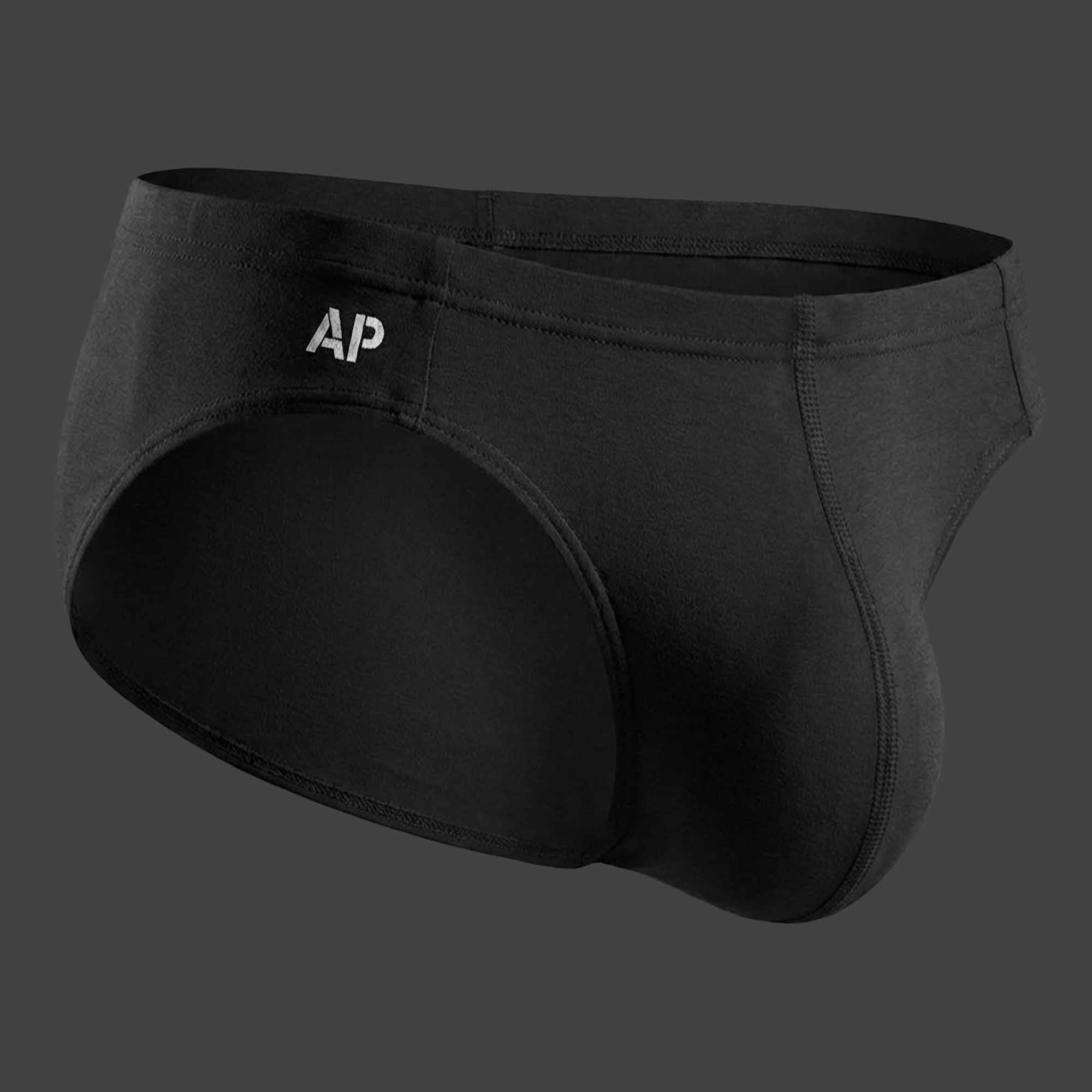 Slip clásico color negro vista 3D para hombre ALEPADRON
