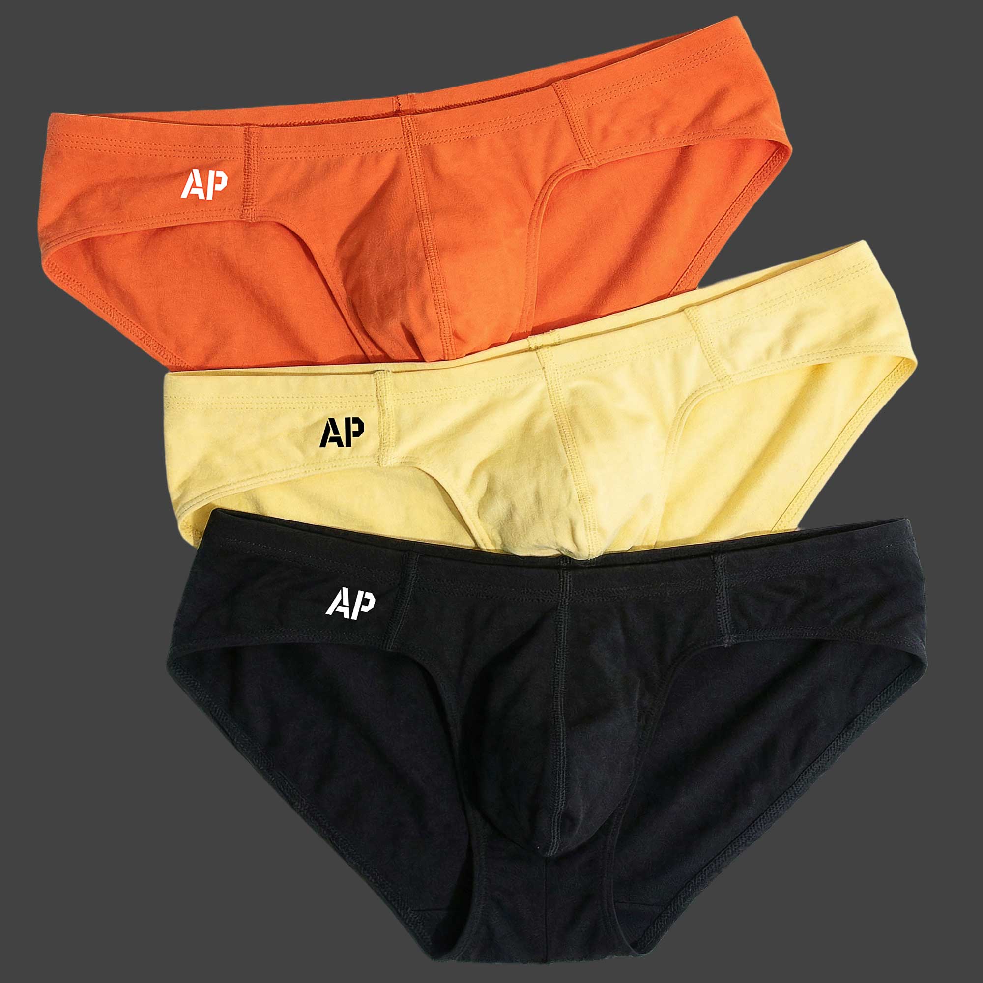 Pack slip standard basic x3 unidades colores naranja amarillo y negro ALEPADRON
