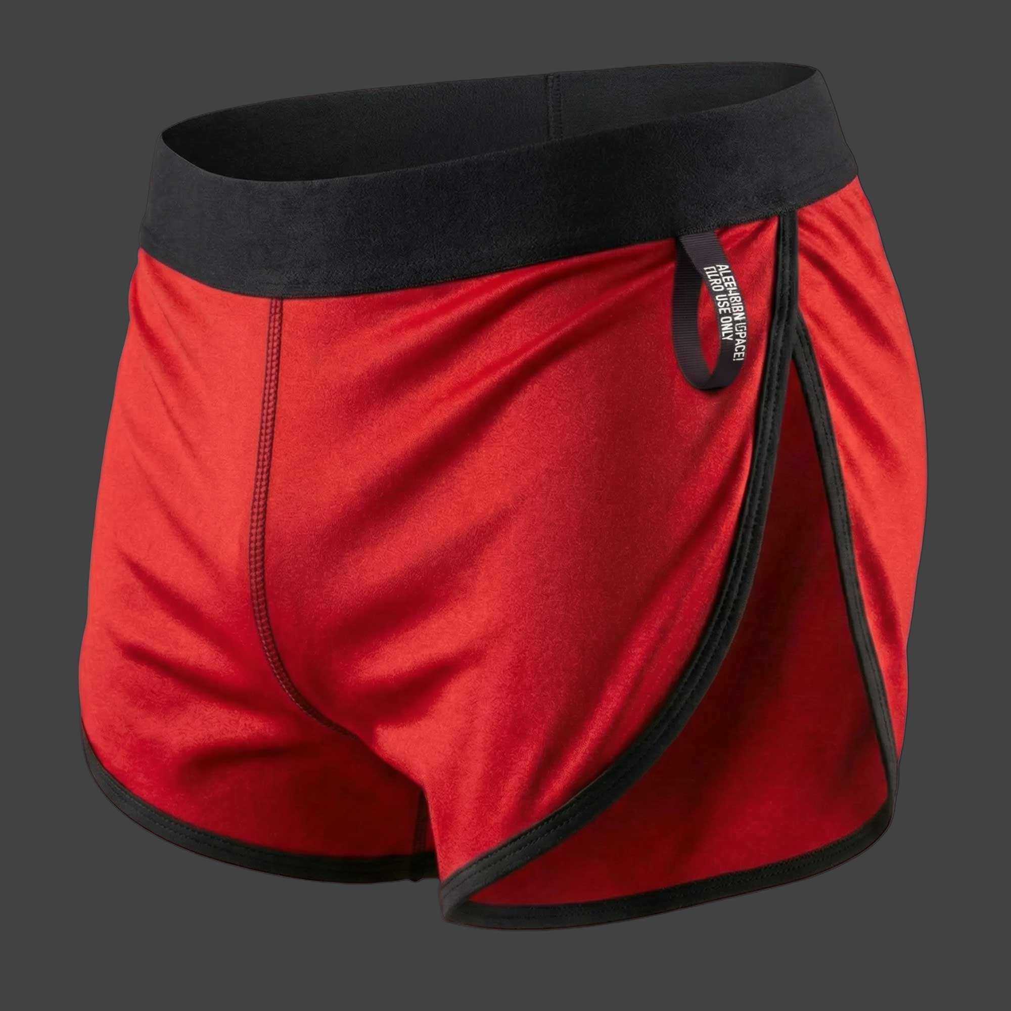 Short sprinter running retro color rojo vista frontal ALEPADRON