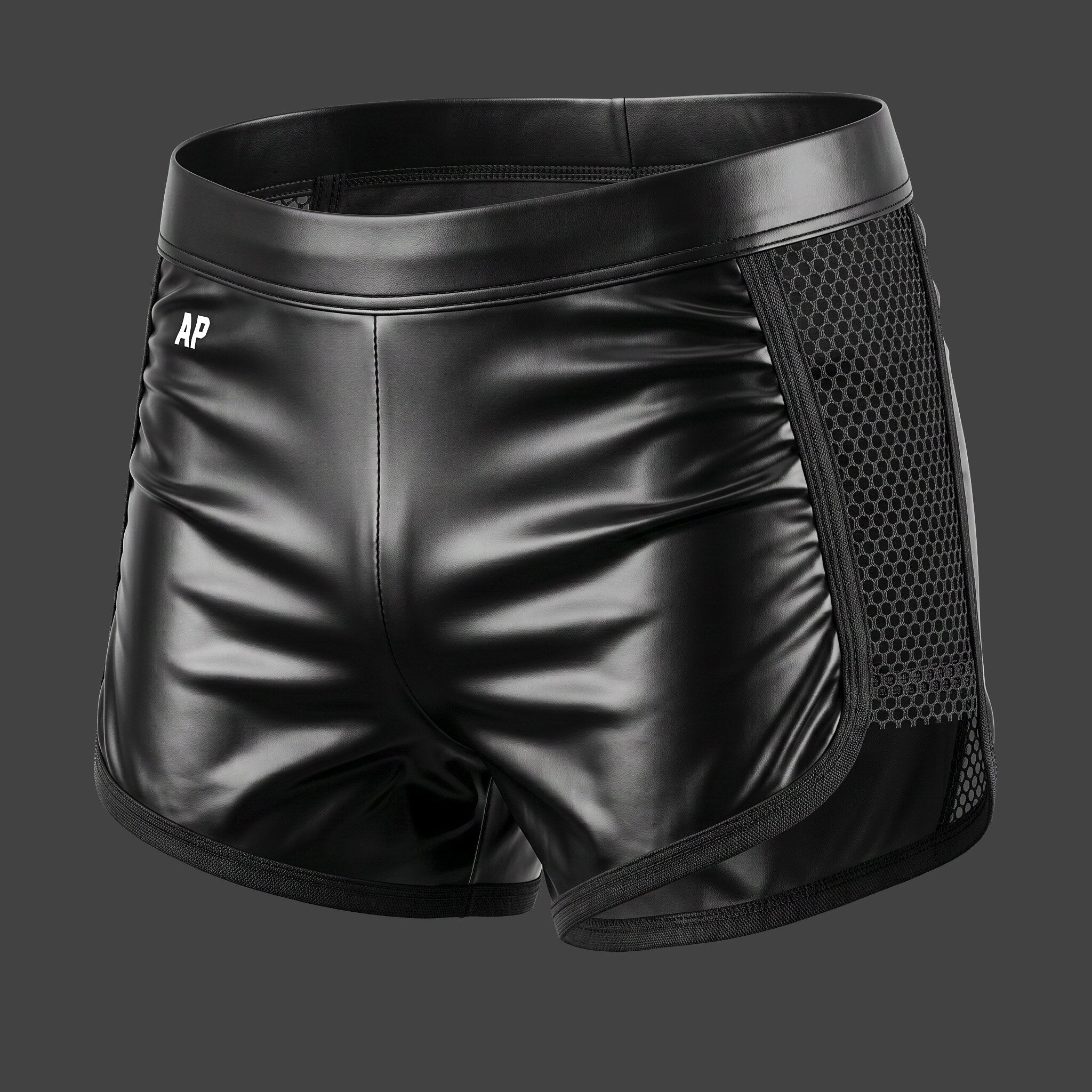 Short curvo de cuerina MESH