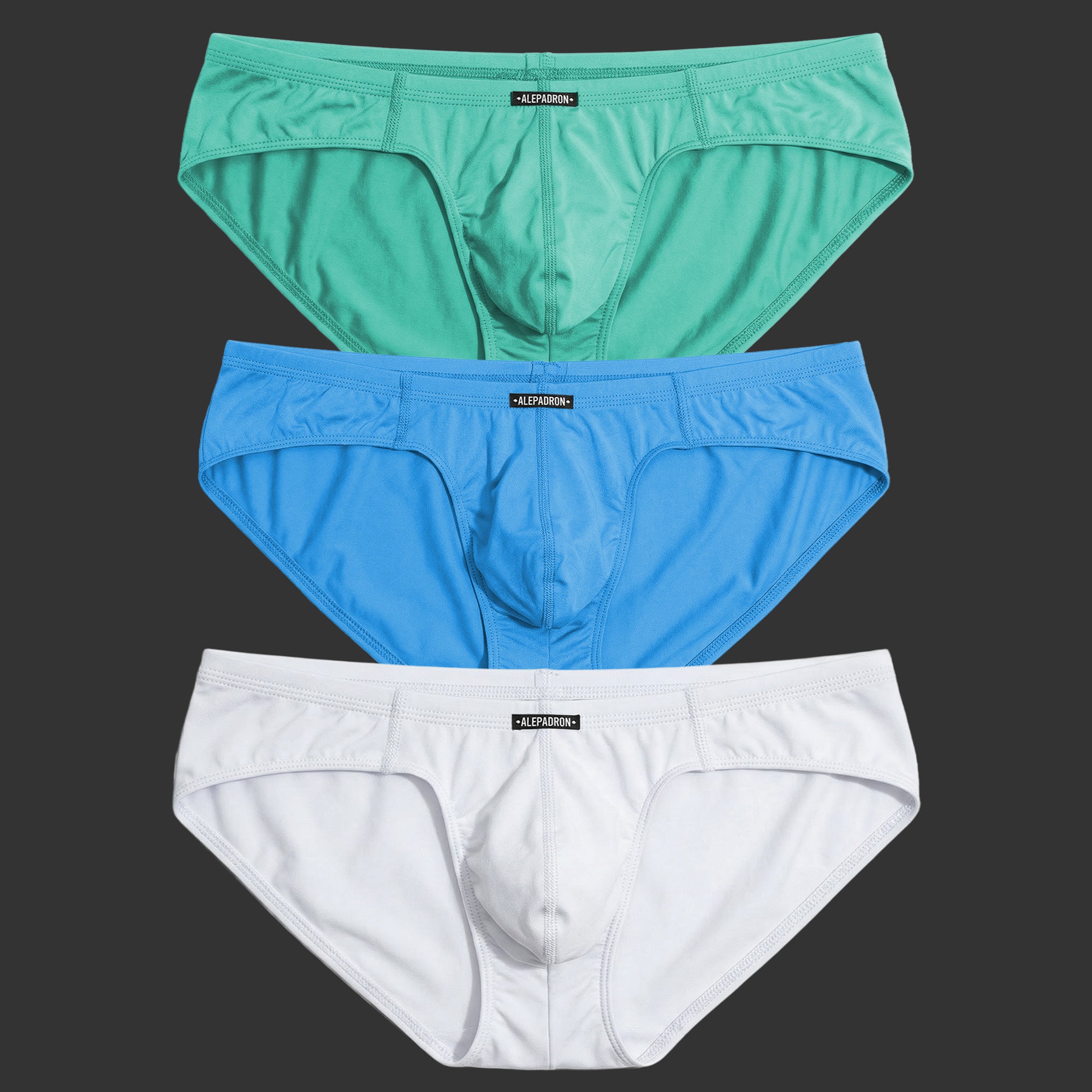 PACK SLIP STANDARD BASIC x3 Unidades en colores básicos. Vista frontal con ajuste anatómico clásico. Alepadron.