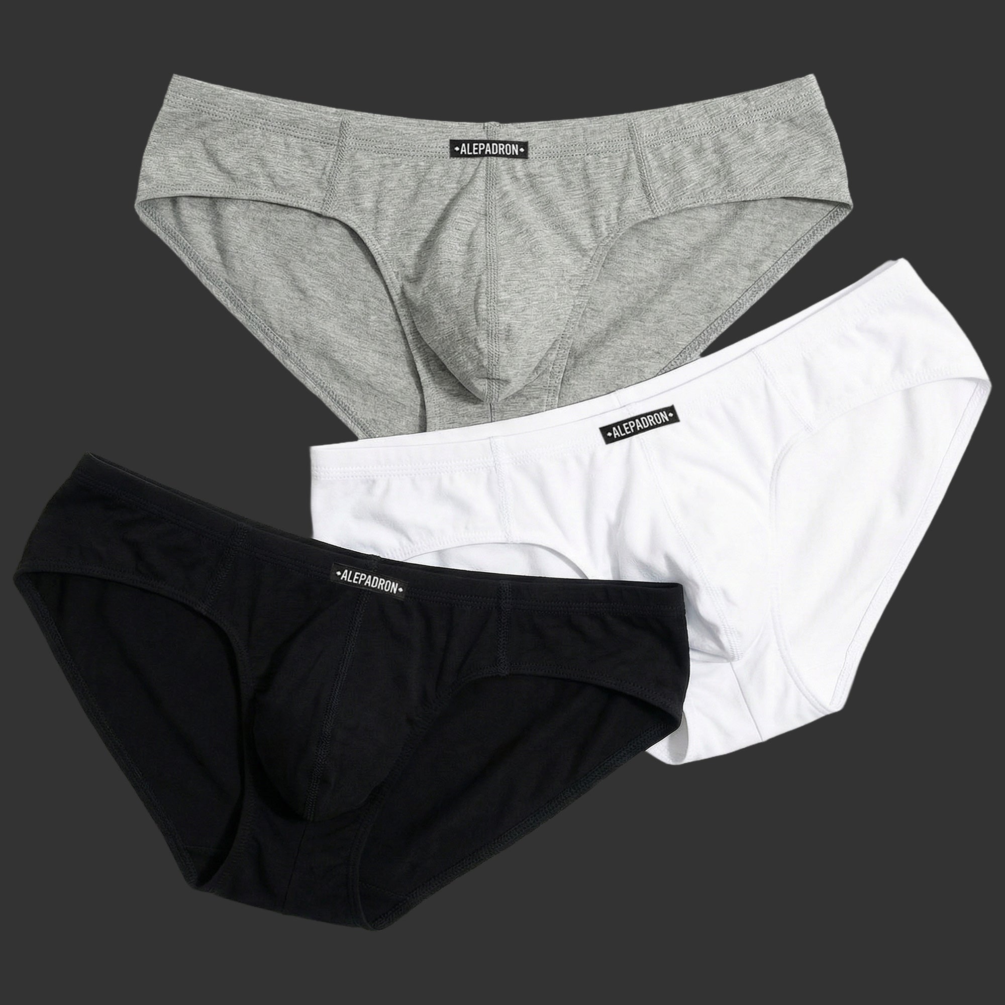 PACK SLIP STANDARD BASIC x3 Unidades en colores básicos. Vista frontal con ajuste anatómico clásico. Alepadron.