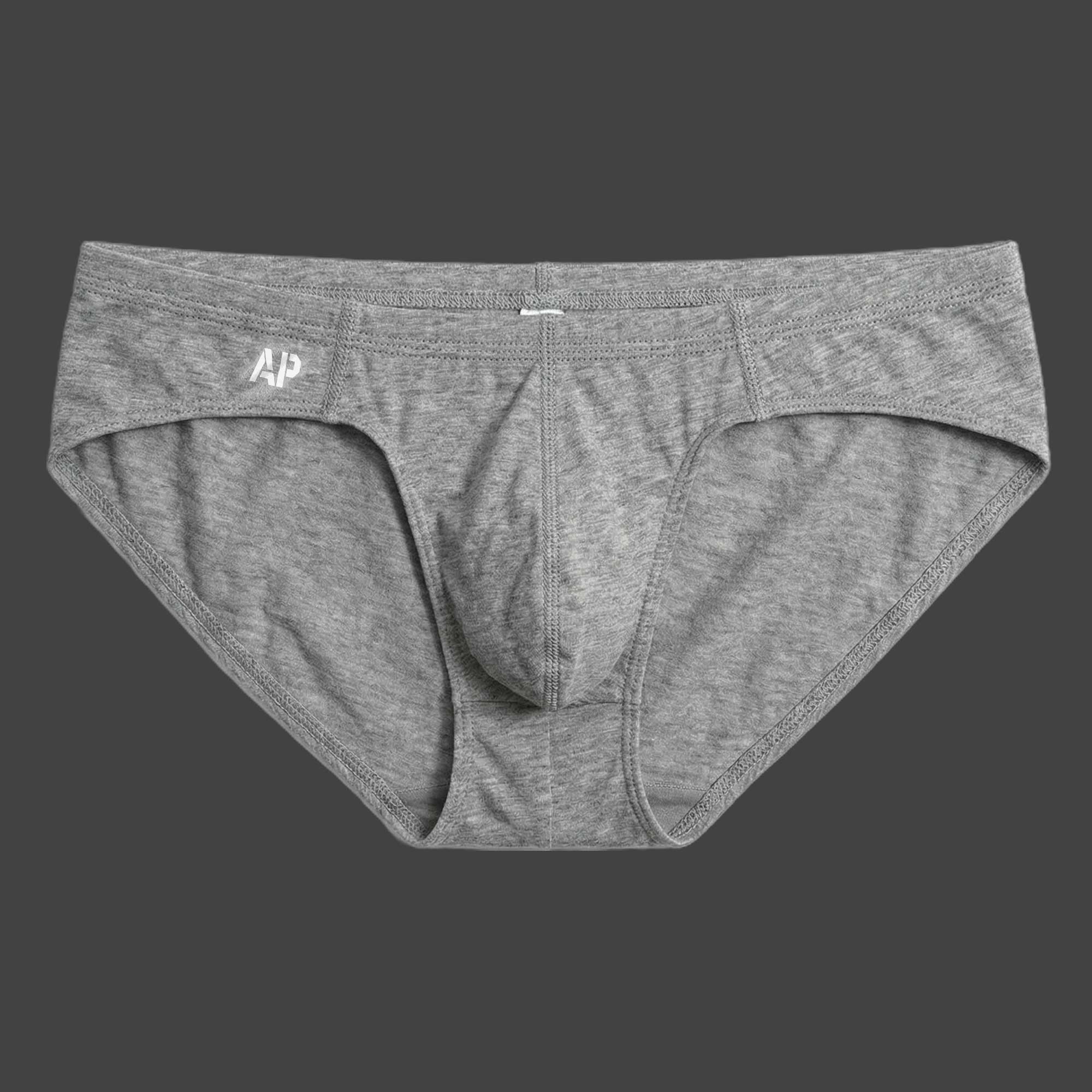 Slip clásico color gris melange para hombre ALEPADRON