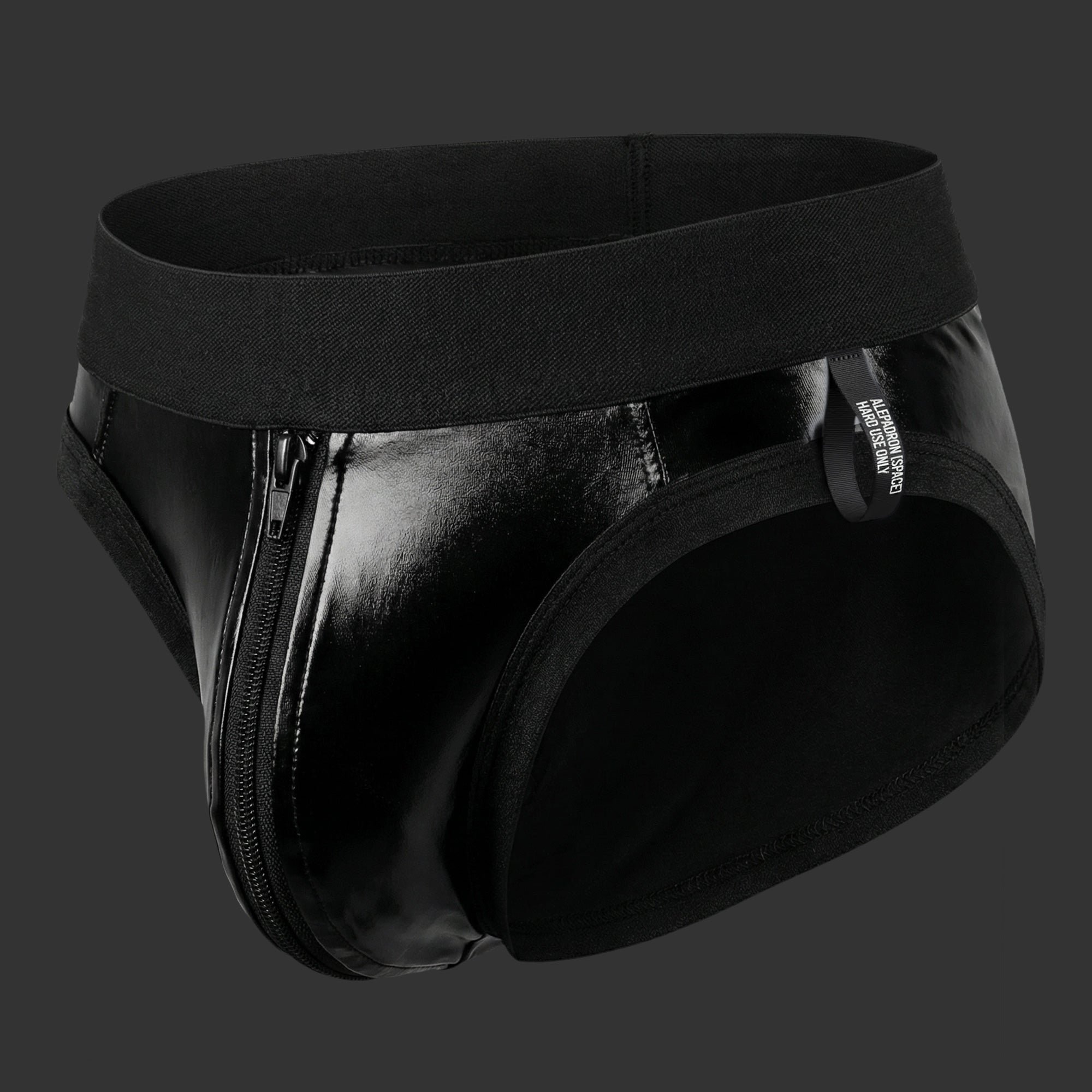 SHELL BRIEF - VINILO CIERRE negro. Vista posterior con ajuste anatómico y estructura firme. Alepadron.