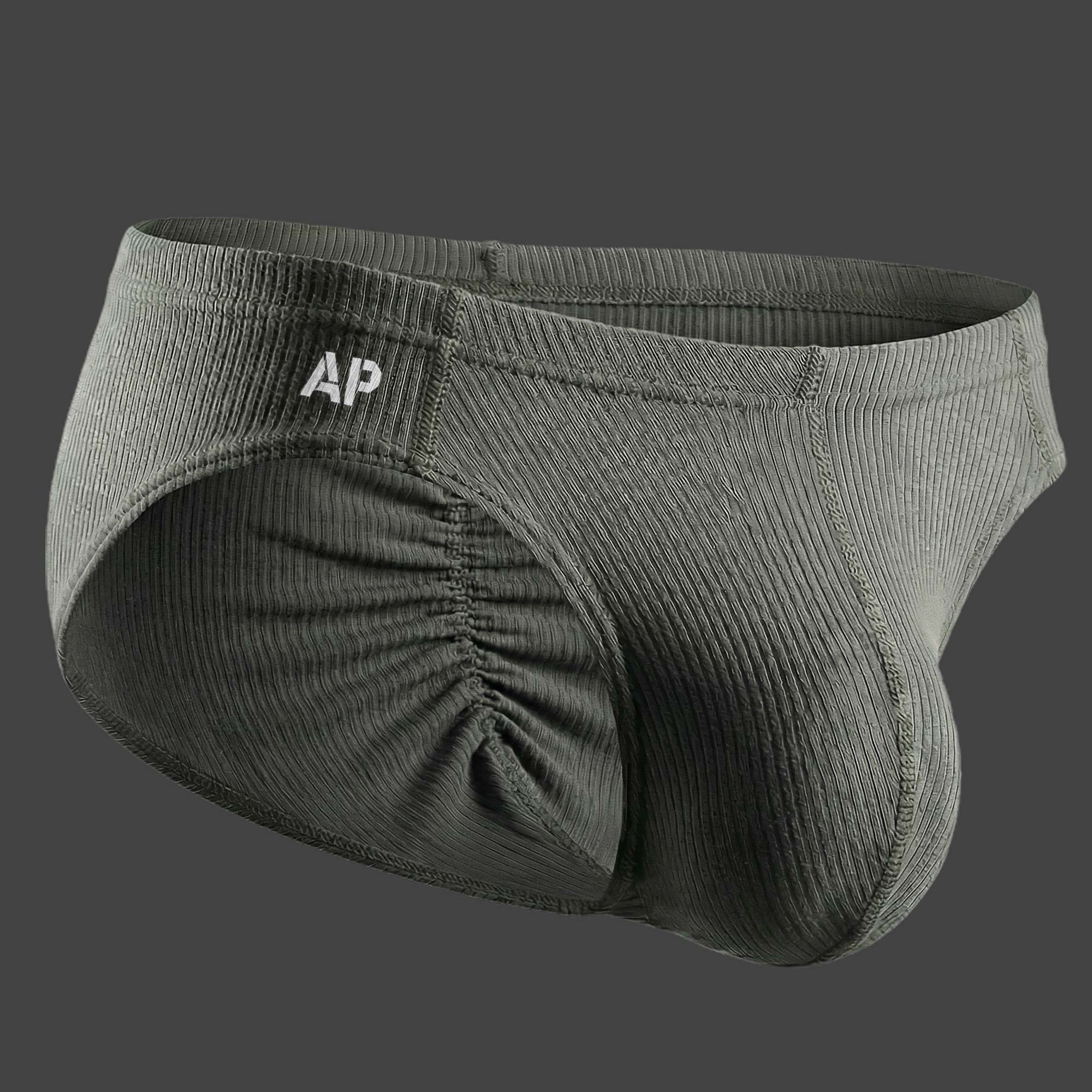Slip con frunce color gris oscuro para hombre ALEPADRON