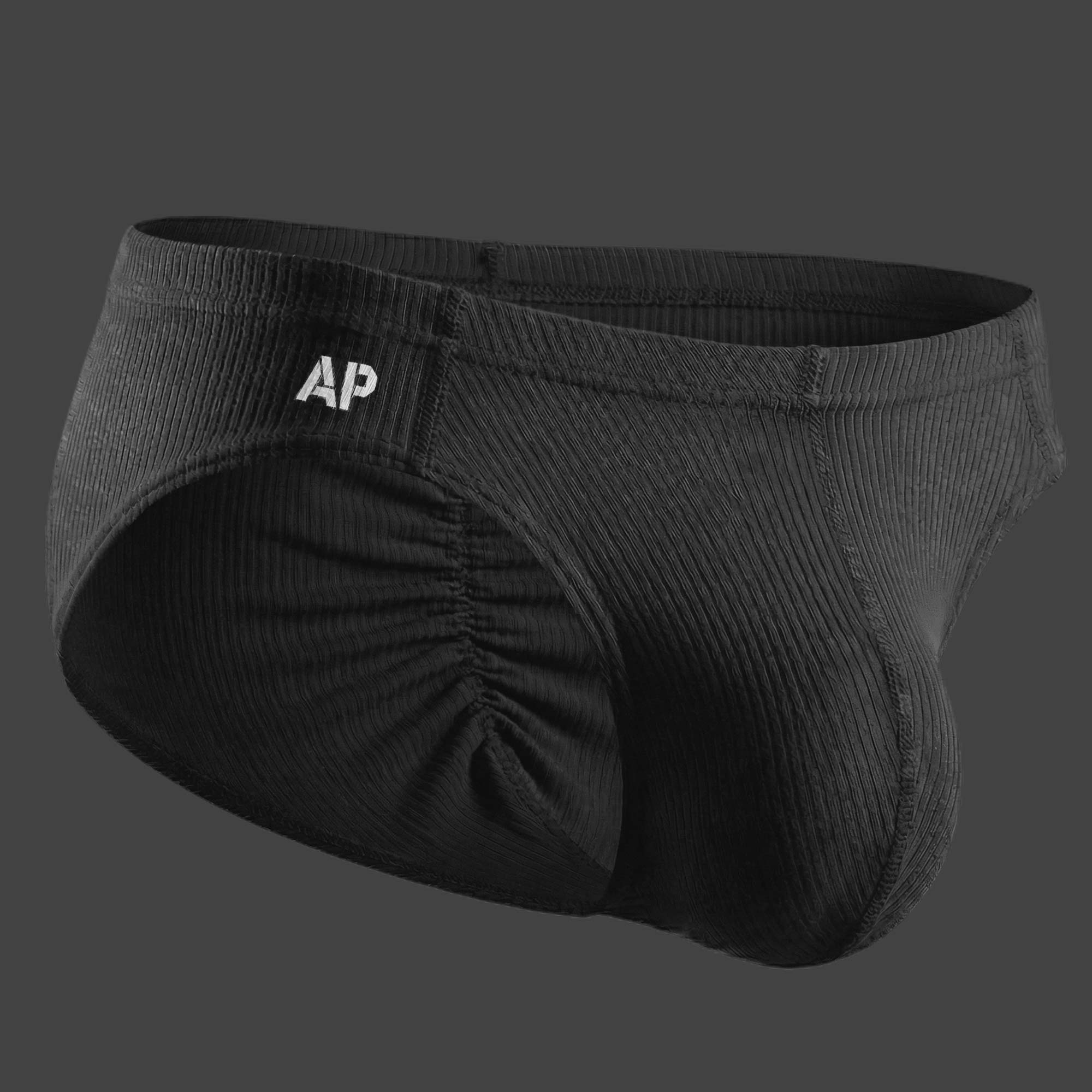 Slip con frunce color negro para hombre ALEPADRON
