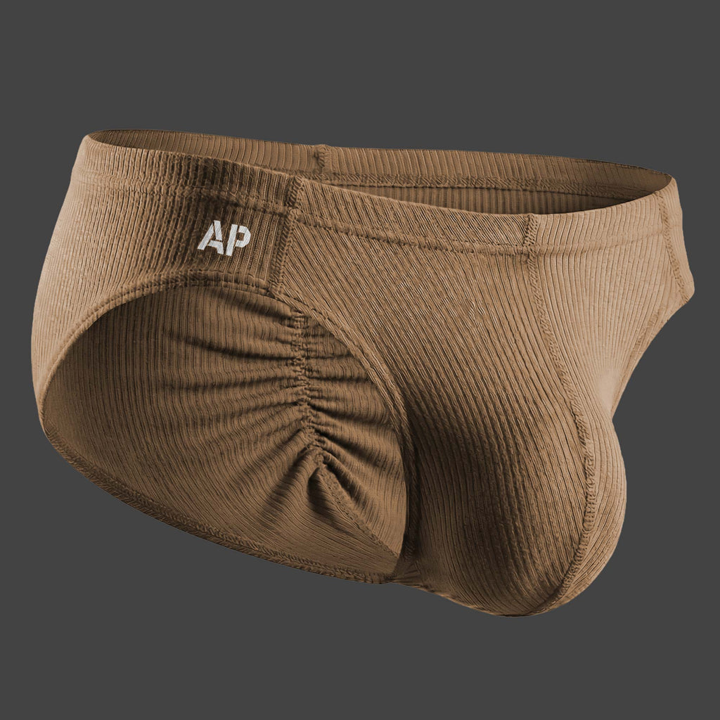 Slip con frunce color verde oliva para hombre ALEPADRON