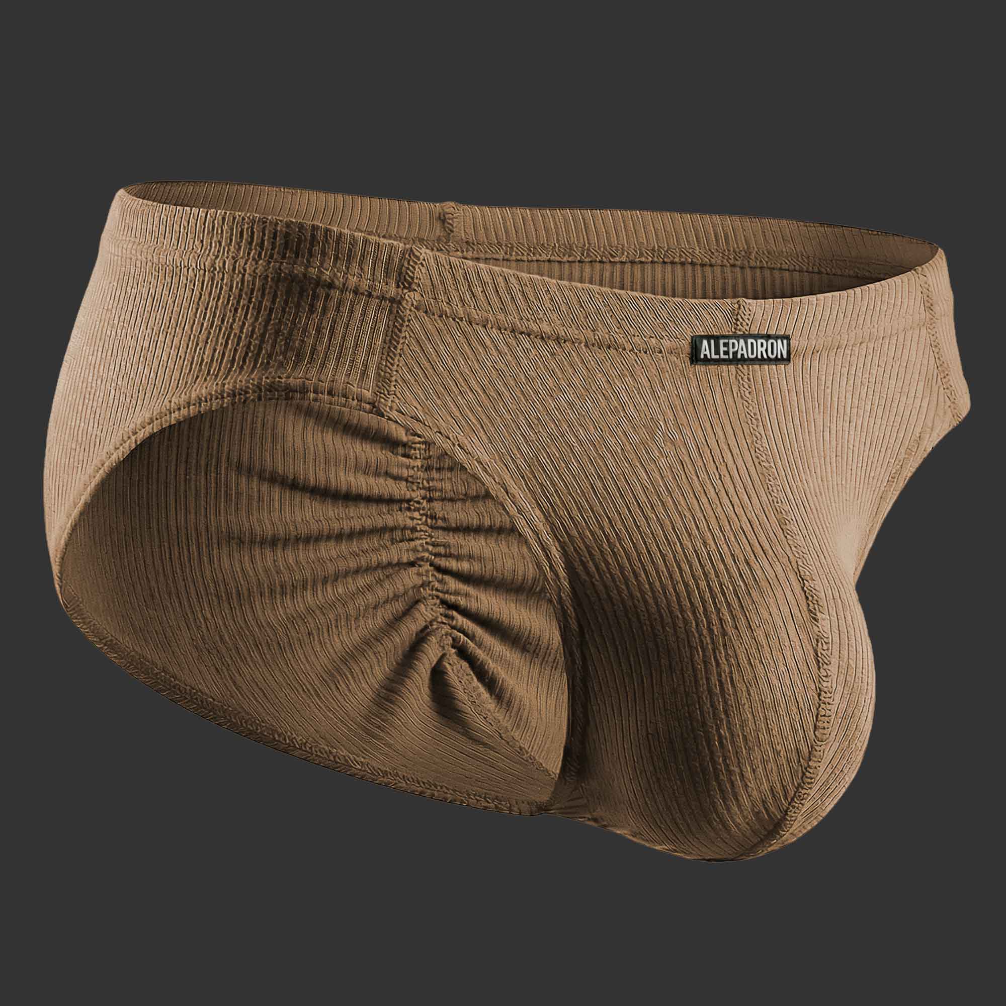 SLIP 001 negro. Vista frontal con diseño anatómico clásico y ajuste firme. Alepadron.