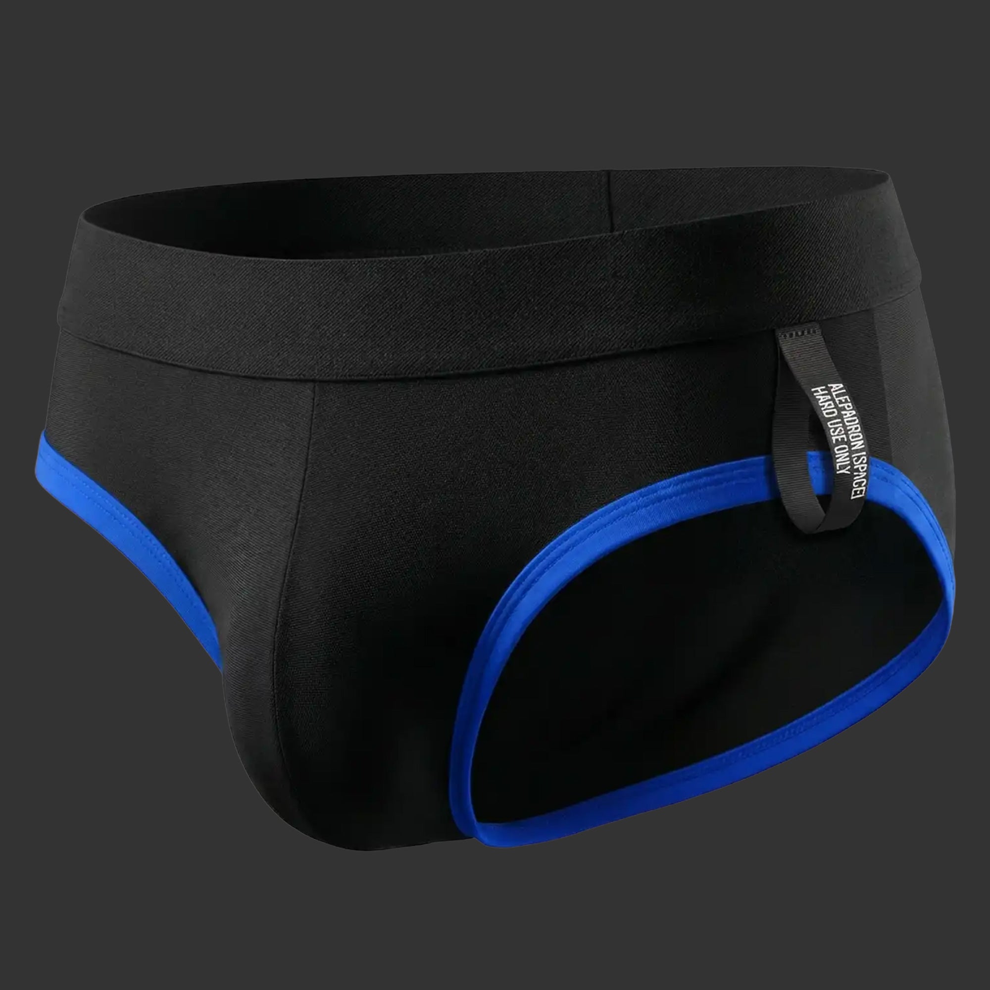 KINETIC BRIEF - Slip Deportivo negro. Vista frontal con diseño anatómico y bloque compacto. Alepadron.