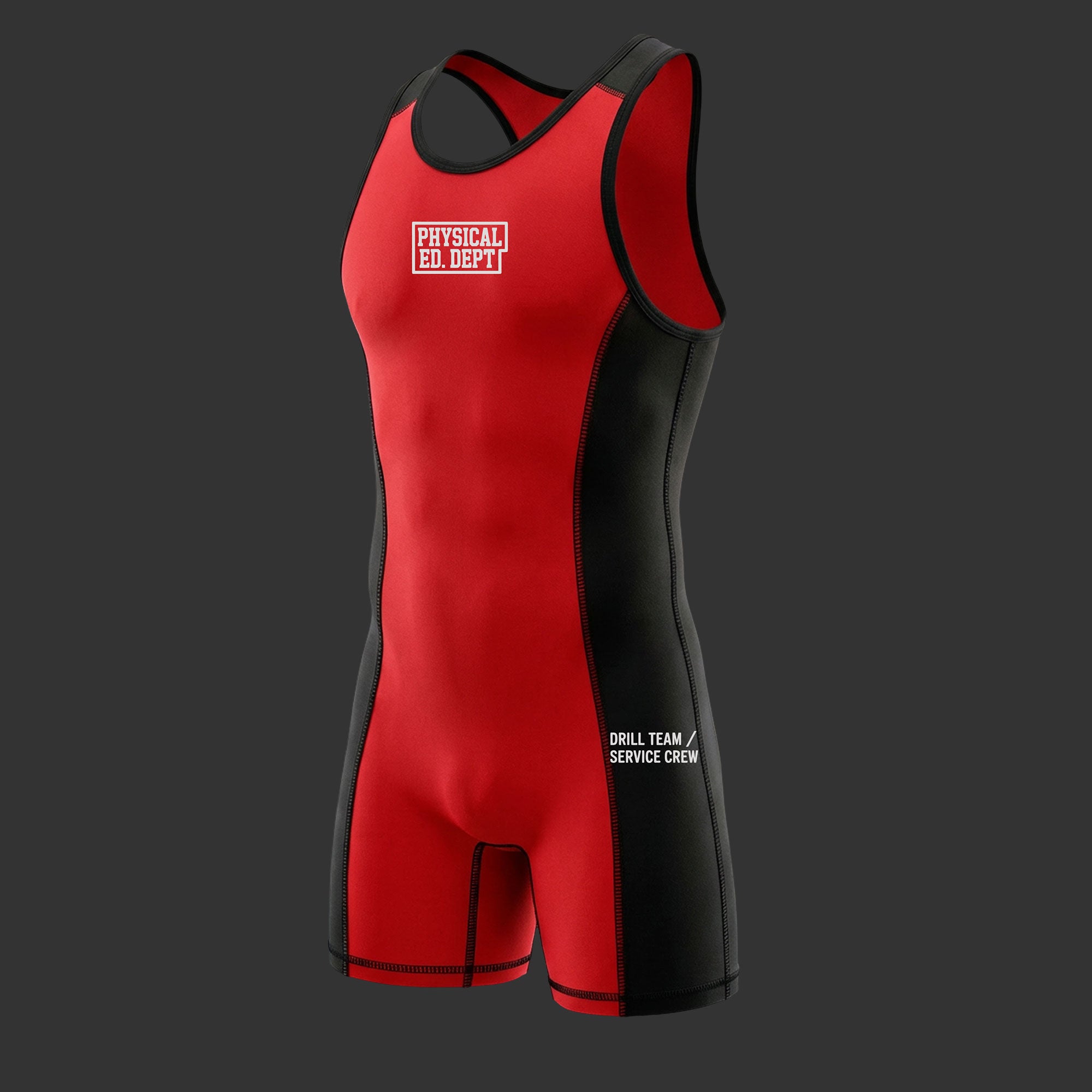 SINGLET LUCHA VARSITY BICOLOR negro y blanco. Vista frontal con paneles de contraste y estructura atlética. Alepadron.