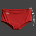 Sunga de corte cuadrado roja traje de baño para hombre ALEPADRON