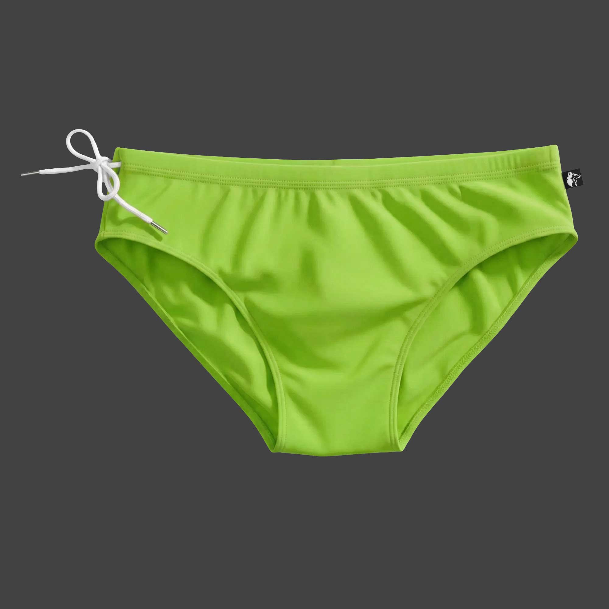 Sunga natación corte brasilero lycra color verde limón ALEPADRON