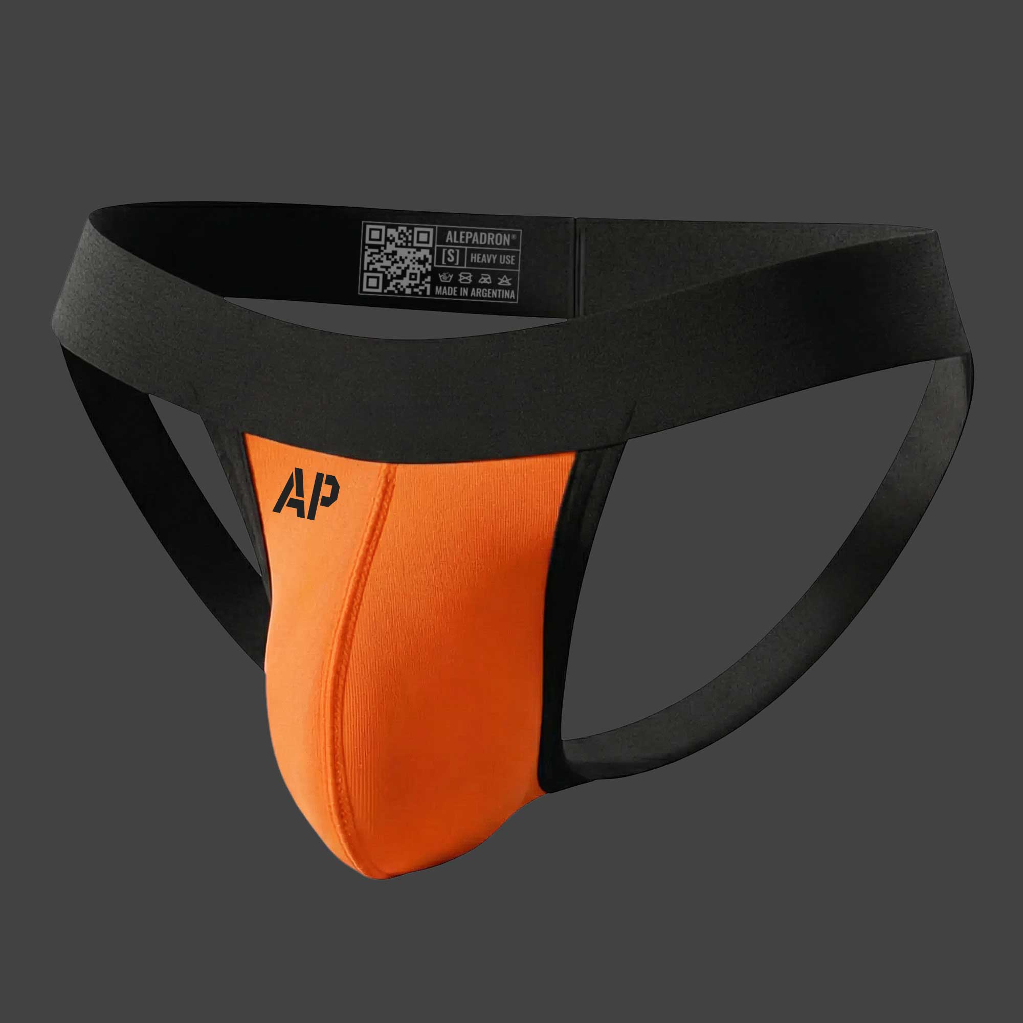 Suspensorio clásico hombre jockstrap básico color naranja ALEPADRON