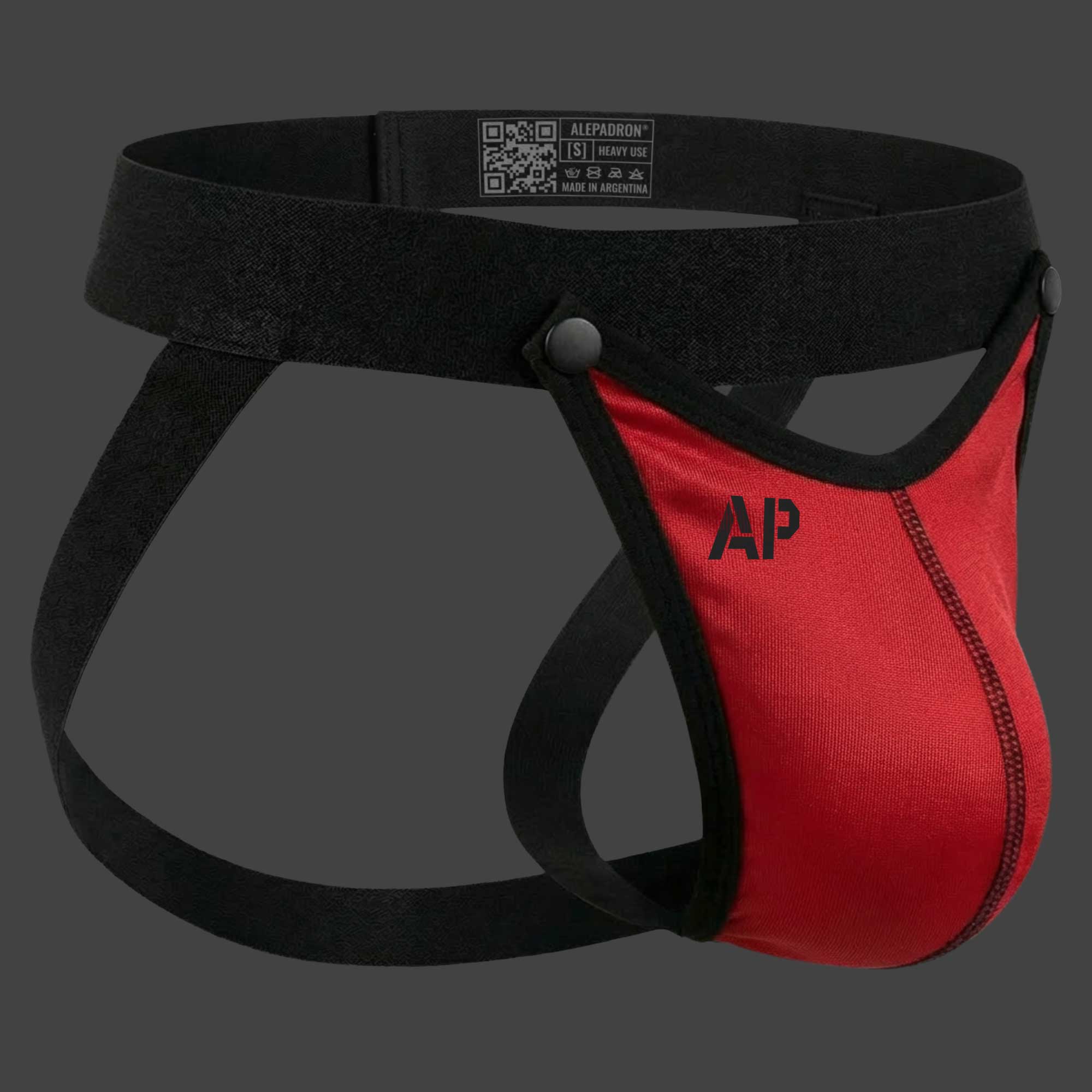Suspensorio desmontable jockstrap modular color rojo ALEPADRON