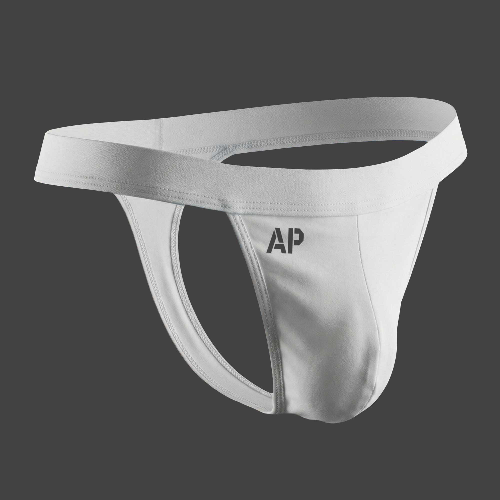 Tanga deportiva cintura ancha wrestler color blanco ALEPADRON