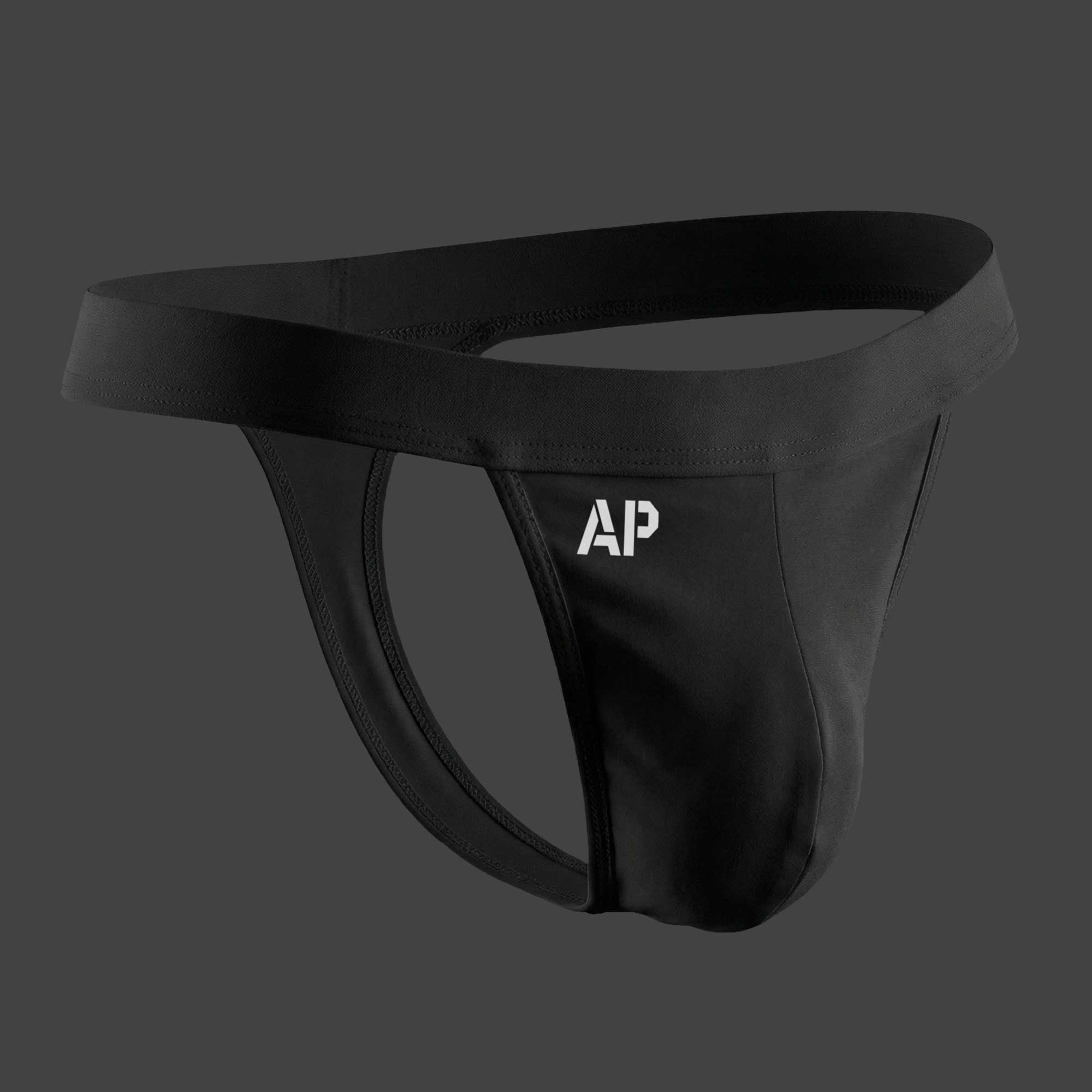 Tanga deportiva cintura ancha wrestler color negro ALEPADRON
