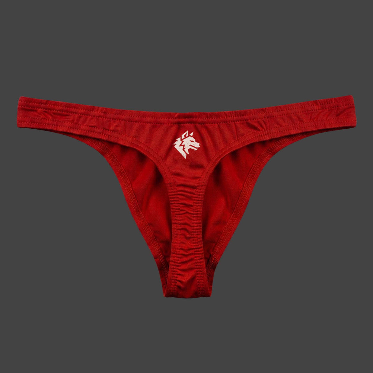 Tanga deportiva WRESTLER color rojo. Vista trasera. Alepadron.