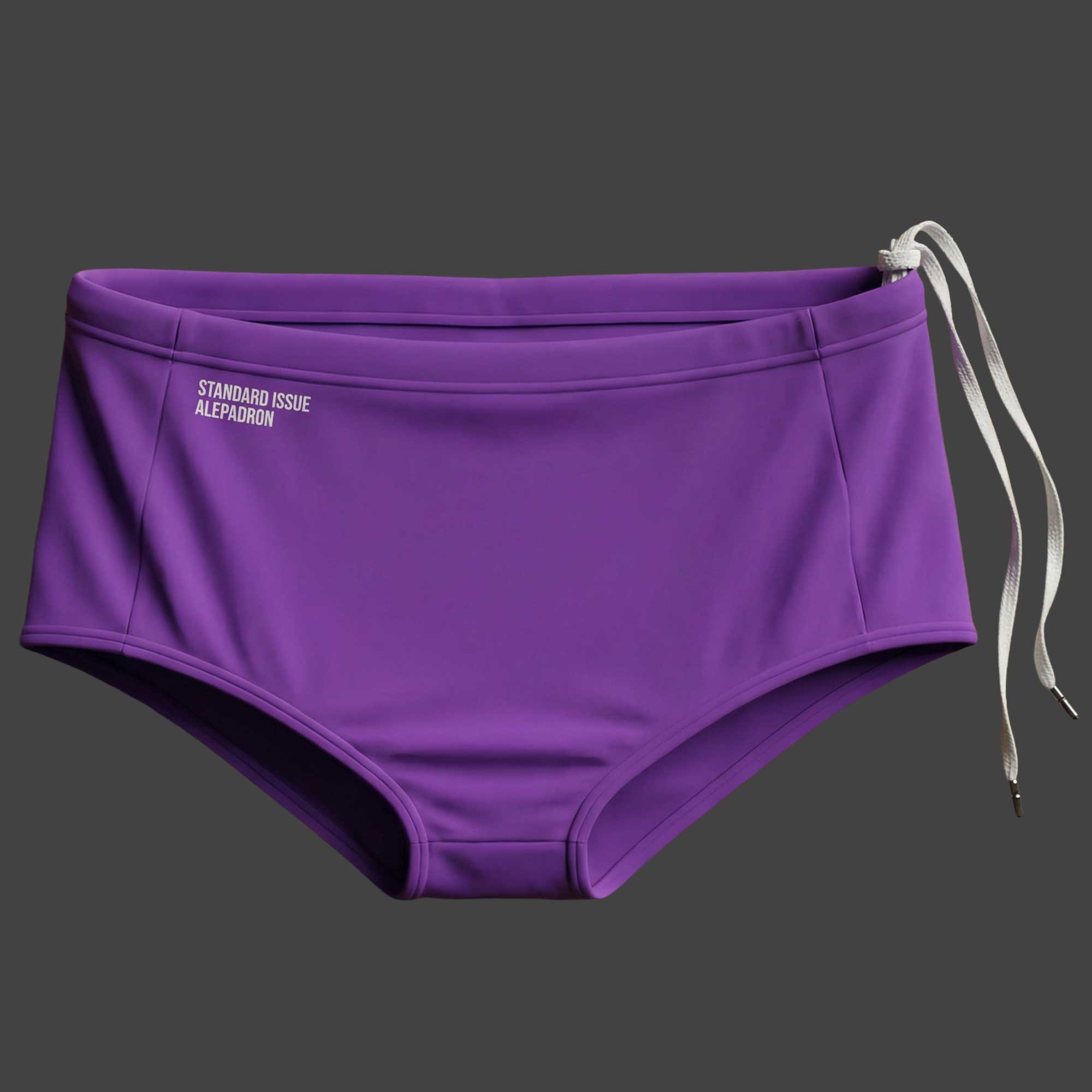 Sunga de corte cuadrado morada traje de baño para hombre ALEPADRON